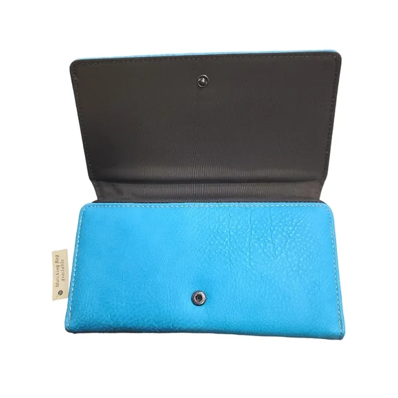 Montana West Concho Leather studded floral embroidered Wallet Western Boho NWT - Picture 9 of 12